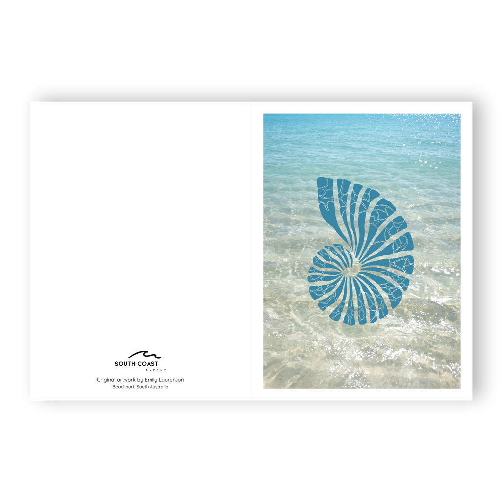 Saltwater Shell - Card (Blue)