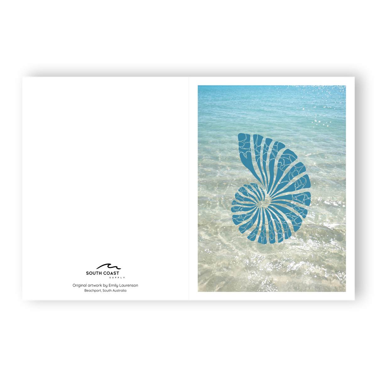 Saltwater Shell - Card (Blue)