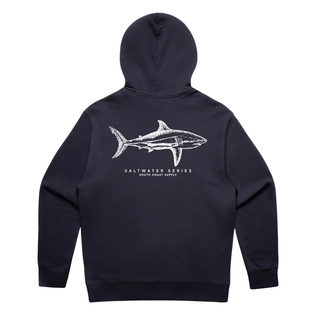 Great White - Navy Hoodie