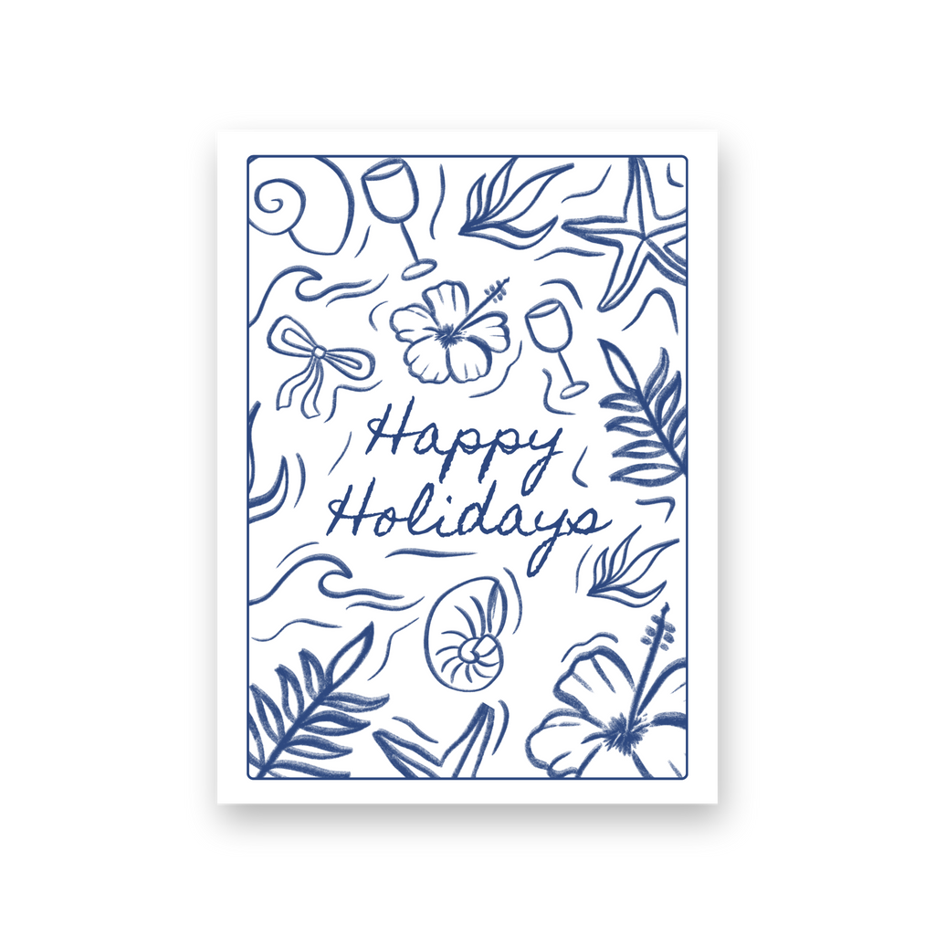 Happy Holidays Blue - Card