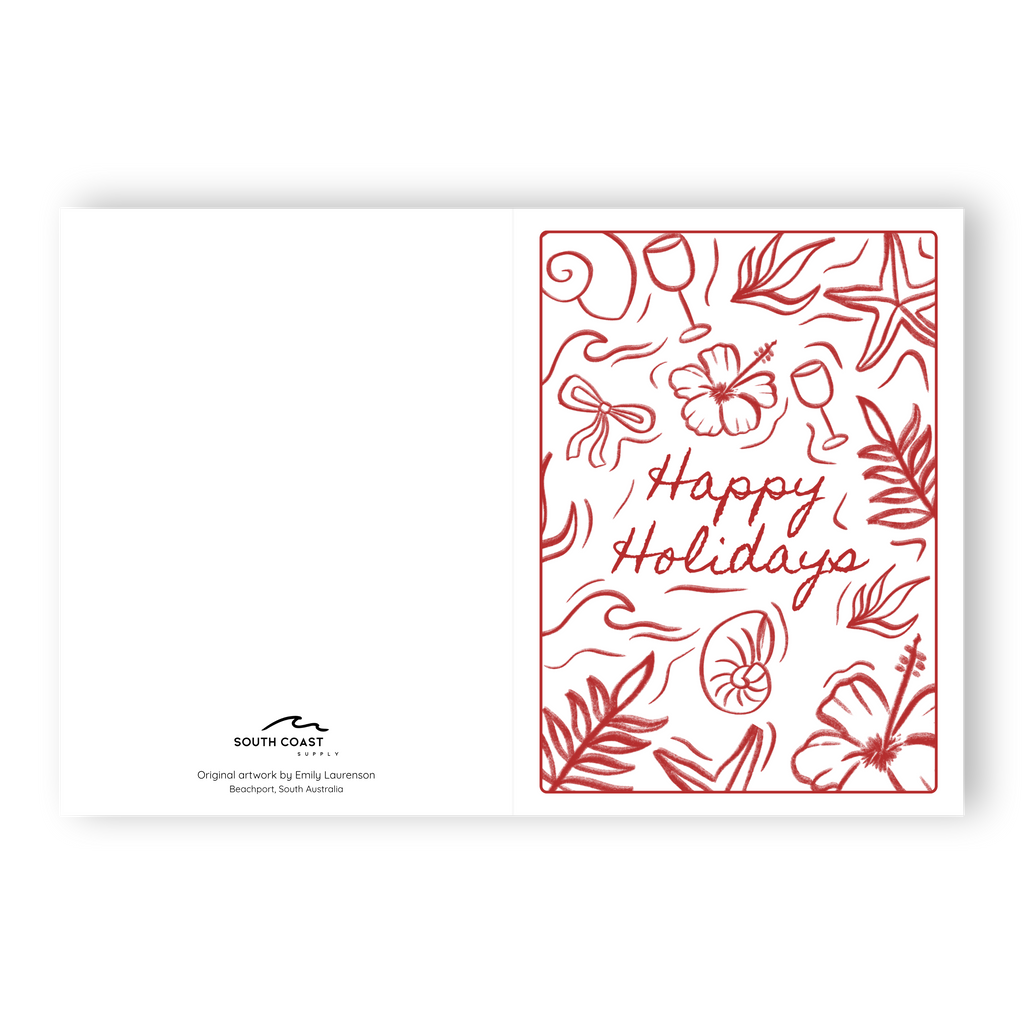 Happy Holidays Red - Card