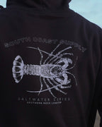 Southern Rock Lobster - Faded Black Anchor Hoodie
